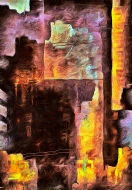 Soyut resim. Şehir merkezinde. New York