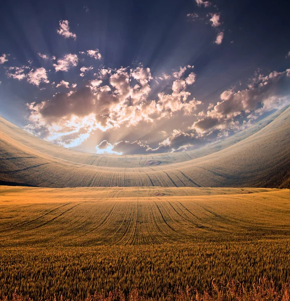 Paisaje Sereno Con Cielo Dramático — Foto de Stock