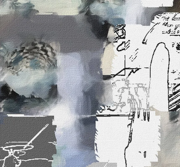 Een Schets Complex Abstract Schilderen Weergave — Stockfoto