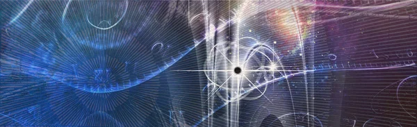 Fysik Atomer För Kosmos Och Tid Rendering — Stockfoto