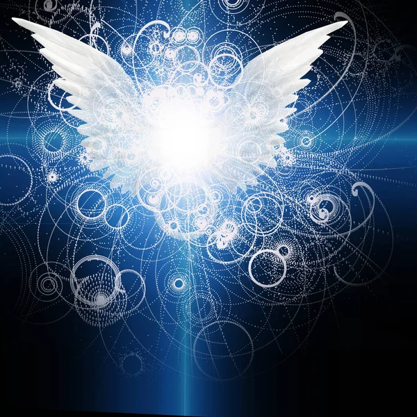 Крылатая Звезда Ангела Рендеринг — стоковое фото
