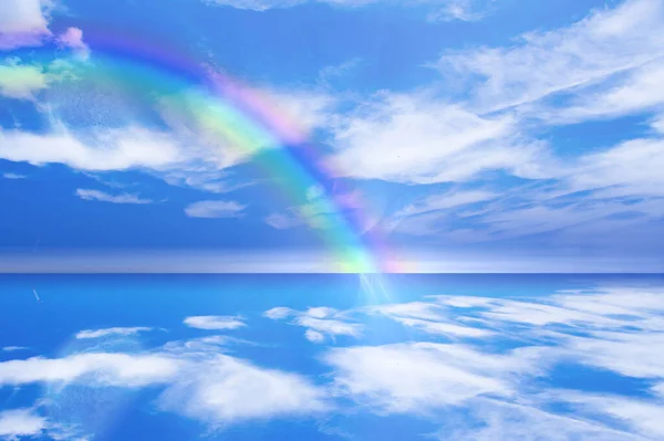 Rainbow Ocean Rendering — Stock Photo, Image