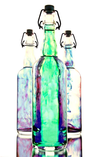 High Key Bottles Color Görüntüleme — Stok fotoğraf