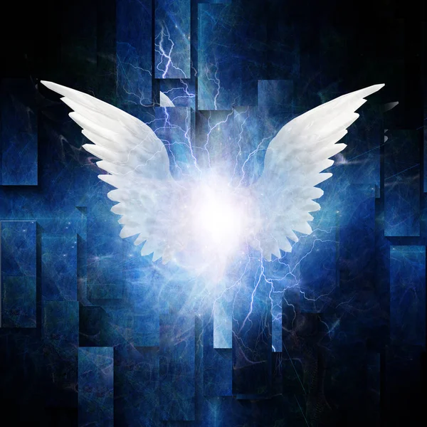 Angel Winged Abstract Renderização — Fotografia de Stock