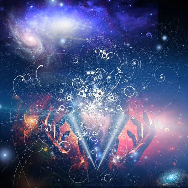 神の皮バック エーテルと素粒子物理学 — ストック写真