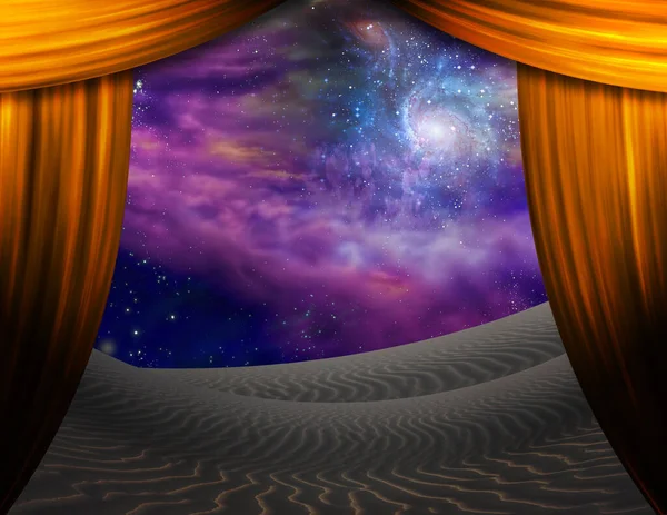 Desert Sands Curtains Surreal Art — Fotografia de Stock