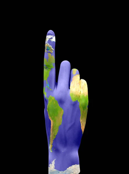 Americas Point Hand Sign Renderin — Zdjęcie stockowe