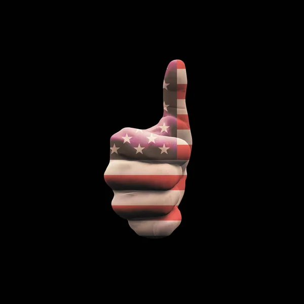 Americas Point Hand Sign Renderin — Stok fotoğraf