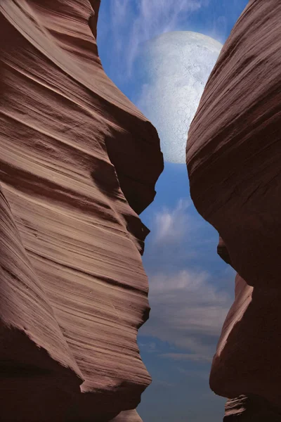 Vista Surrealista Cueva Renderizado — Foto de Stock