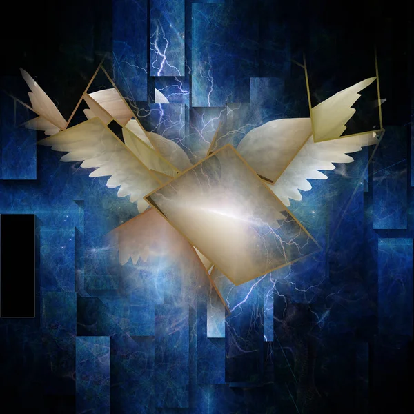 Angel Winged Astratto Rendering — Foto Stock