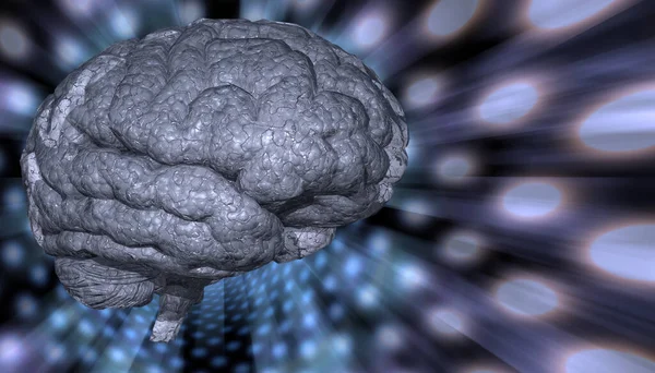 Psychodeliczny Mózg Tle Renderowanie — Zdjęcie stockowe