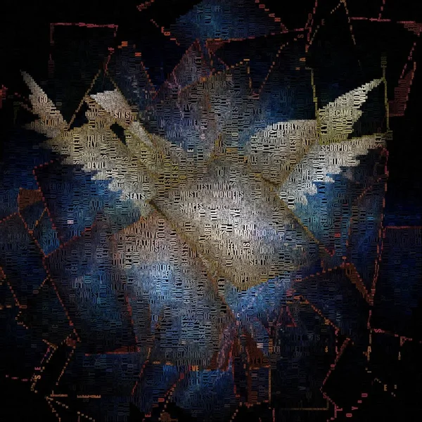 天使の翼抽象的 言葉で構成されるイメージ — ストック写真