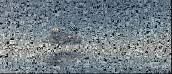 Σύννεφο Πάνω Από Νερό Απόδοση — Φωτογραφία Αρχείου