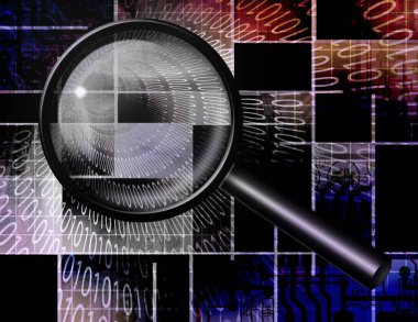 İnternet Arama Konsepti. 3B görüntüleme
