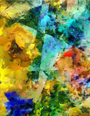 Renkli soyut resim. 3B görüntüleme