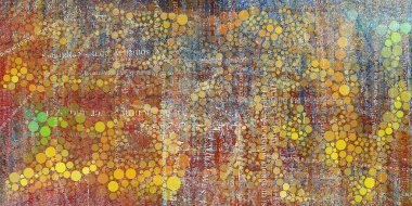 Metinli mozaik desen. 3B görüntüleme