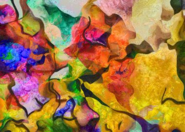 Renkli soyut resim. 3B görüntüleme