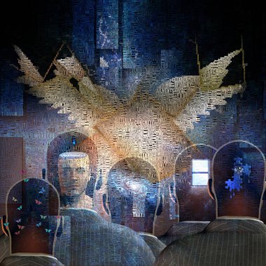 Sürrealizm. Erkeklerin kafalarında farklı düşünceler.