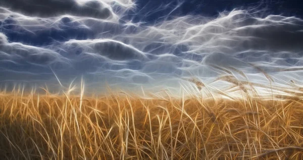 Campo Abstração Pesado Céu — Fotografia de Stock