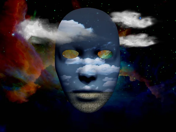 Mask Clouds Space — Stock Photo, Image