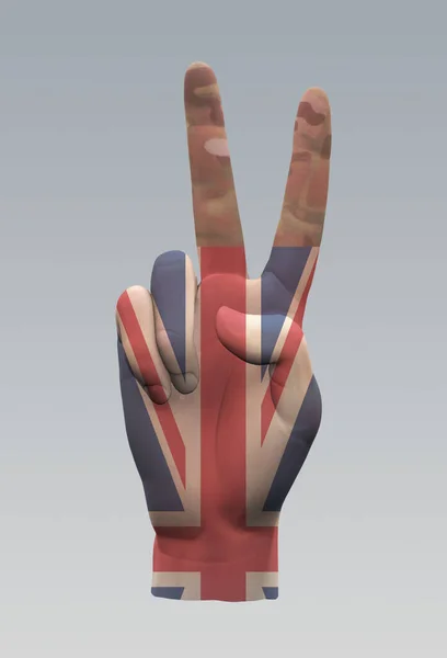 Знак Миру Великій Британії Камуфляжем — стокове фото