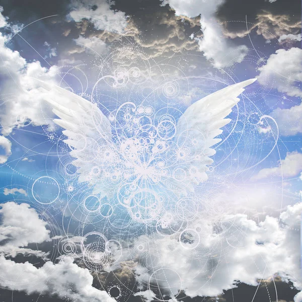 Angelic Being Light Rendering — 图库照片