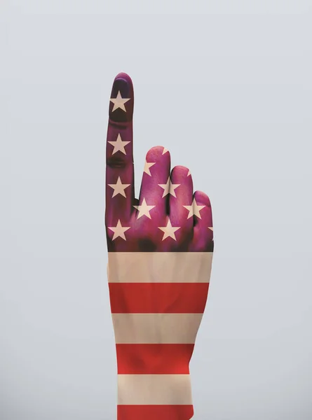 Point Usa Hand Sign Rendering — стоковое фото