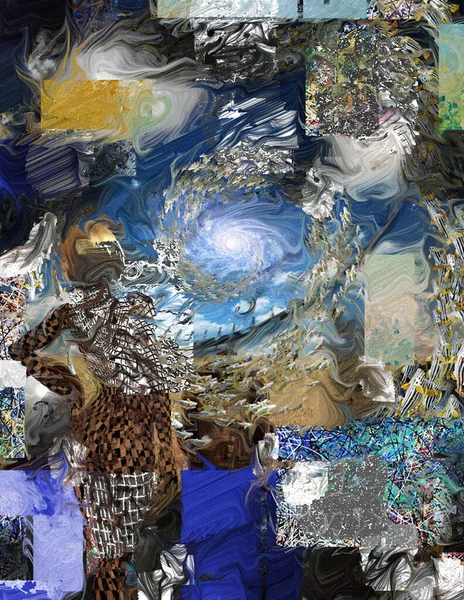 Surreale Leinwand Mit Frau Digitale Malerei — Stockfoto