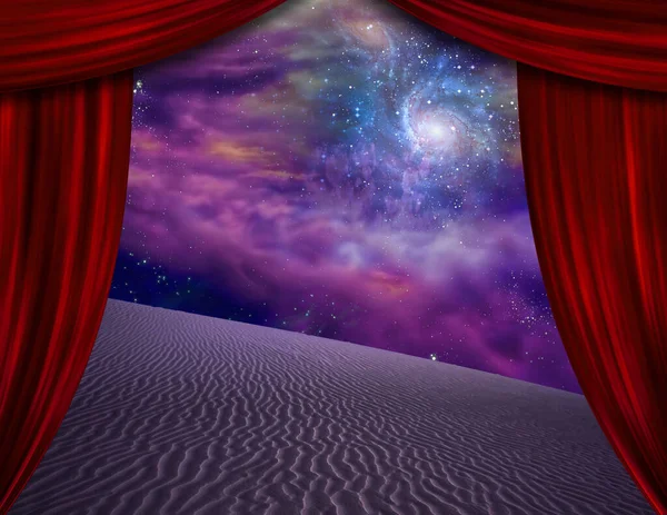 Desert Sands Curtains Surreal Art — Fotografia de Stock