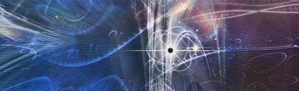 Фізика Атоми Космосу Часу Візуалізація — стокове фото