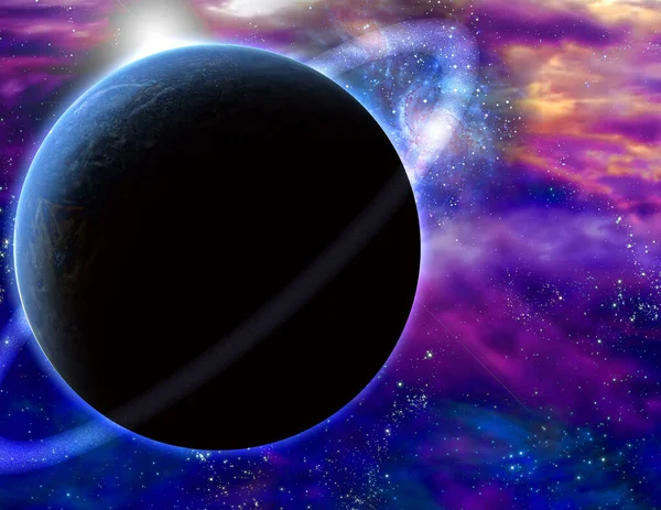 Planet Cosmos Rendering — Fotografia de Stock