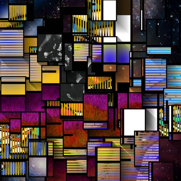 Kvadraterna Abstrakta Rendering — Stockfoto