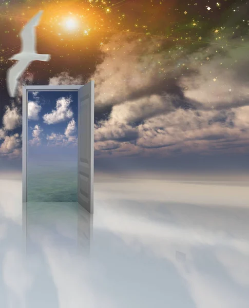 Doorway Serene Space Opens Other Realm — Stock Photo, Image