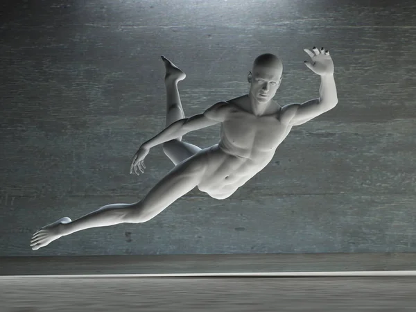Athletic Male Figure in White