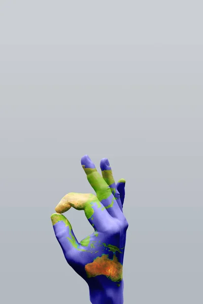 Americas Point Hand Sign Renderin — стоковое фото