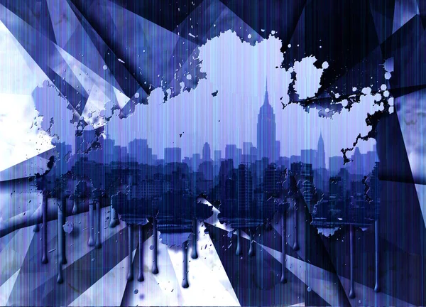 New York Panorama Modern Art Rendering — 图库照片