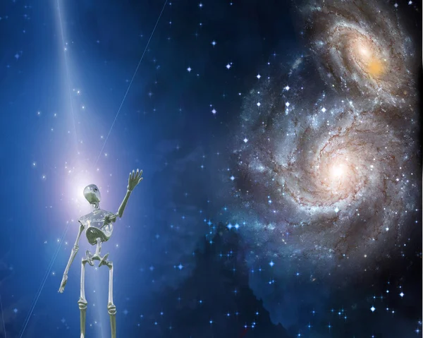 Alien Bringen Licht Ins Universum — Stockfoto