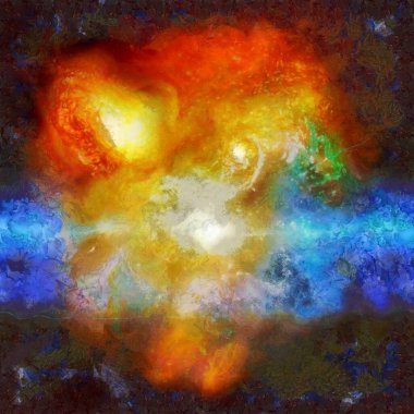 Derin Uzay Boyama. 3B görüntüleme