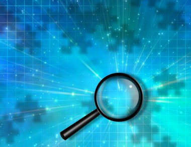 Cam Bulmaca Parçası Arkaplanını Büyüt. 3B görüntüleme