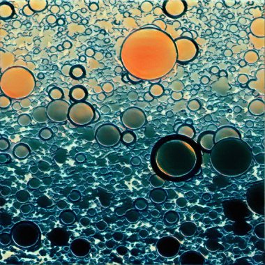 Çemberlerin soyut deseni.