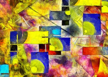 Soyut Dikdörtgen Şekiller Bileşimi