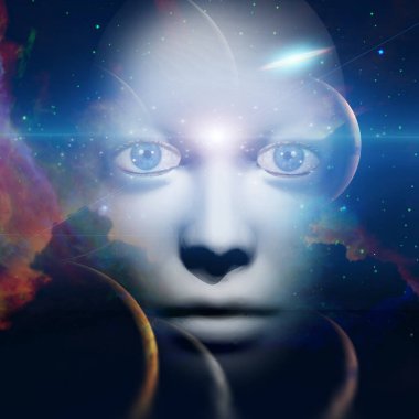 Alan arkaplanlı insan yüzü