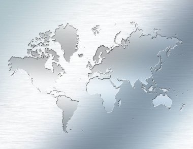 Yansıtıcı Dünya Arkaplanı. 3B görüntüleme