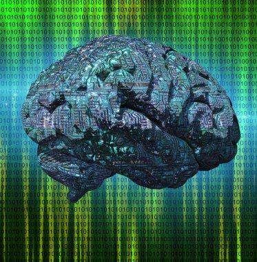 Elektronik Beyin Devresi. 3B görüntüleme