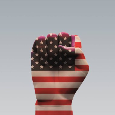 Americas Point Hand Sign. 3D renderin