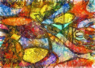 Dönen Şekiller, Renkler ve Çizgiler