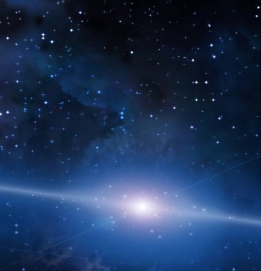 Galaktik Uzay Canlı Renkleri. 3B görüntüleme