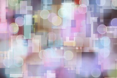 Bokeh 'li renkli soyut resim. 3B görüntüleme