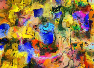 Renkli soyut resim. 3B görüntüleme