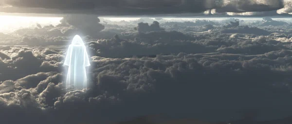 Figura Capa Brillante Encuentra Campo Nubes —  Fotos de Stock